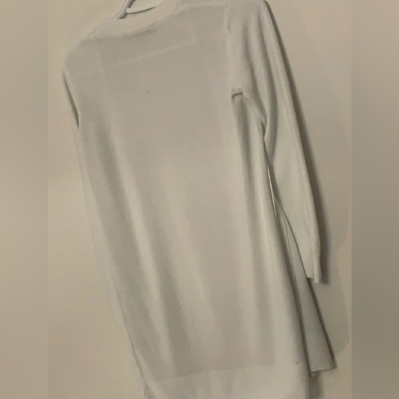 SOLD! Long White Cardigan - Picture 2 of 3